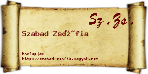 Szabad Zsófia névjegykártya